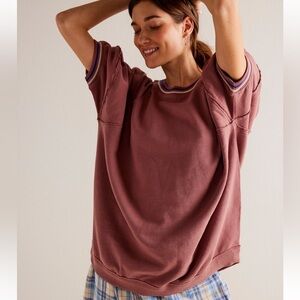 We The Free It's Official Pullover in Withered Rose Combo